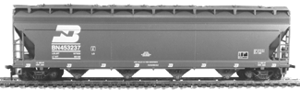 55' ACF Centerflow Covered Hopper -- Burlington Northern (1991)