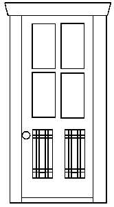 Doors -- With Four-Pane Window pkg(4)