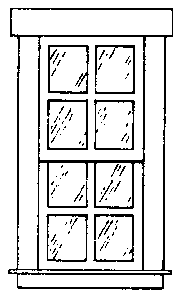 Window dbl hung 8-pane 4/