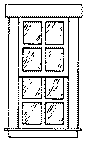 Window dbl hung 8-pane 4/