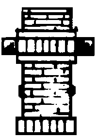 Fancy Brick Chimney pkg(2; Unpainted Metal Castings)