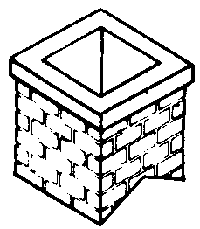 Stone Chimney -- Unpainted Metal Castings pkg(2)