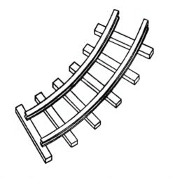 24" Gauge Mine Track -- Curved pkg(4)