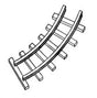 24" Gauge Mine Track -- Curved pkg(4)