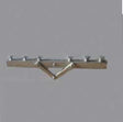 Railroad Telephone Pole Crossarms -- Unpainted Metal Castings pkg(4)
