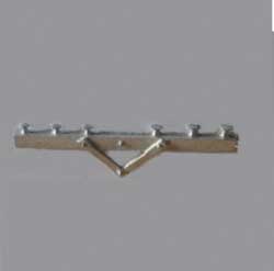 Railroad Telephone Pole Crossarms -- Unpainted Metal Castings pkg(4)