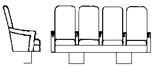 Coach Seats -- 3-Seater pkg(4)