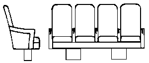 Coach Seats -- 4-Seater pkg(4)