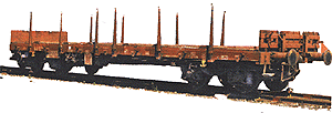 4 Axle Flatcar Era IV -- DB w/Swivel Stanchions