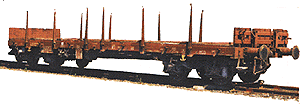 4 Axle Flatcar Era V -- DB w/Swivel Stanchions