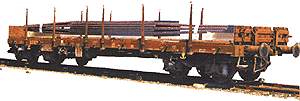 4 Axle Flatcar Era IV -- DB w/Swivel Stanchions & Steel Load