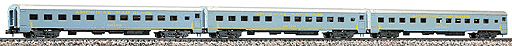 30s Smoothside Lightweight Streamliner Set #2 (three roomettes) -- American Railroad (1869-1969 centennial scheme, light blue w/yellow letterin