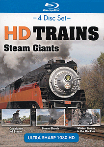 HD Trains Blu-Ray DVD -- Steam Giants 4 Disc Set 4 Hours