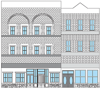 3 Story, 2 Flat Building Kit