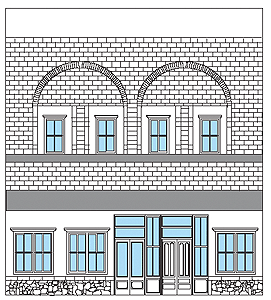 2-Story Large Building Flat, Kit