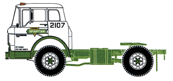 American Trucks - Ford "C" Cabover Single-Axle Semi Tractor -- Spartan