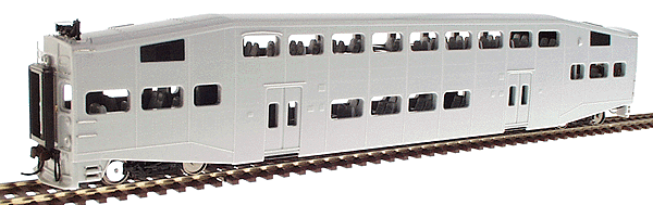 Ready-To-Roll(TM) Bombardier Bi-Level Commuter Cab Car -- Undecorated