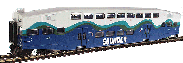 Ready-To-Roll(TM) Bombardier Bi-Level Commuter Cab Car -- Sounder