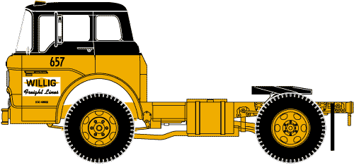 American Trucks - Ford "C" Cabover Single-Axle Semi Tractor (Decorated) -- Willig