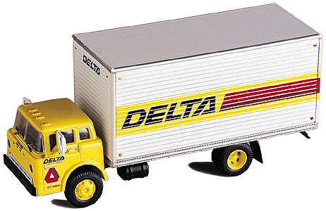 Ready-To-Roll(TM) American Trucks - Ford "C" Cabover Van (Decorated) -- Delta Trucking