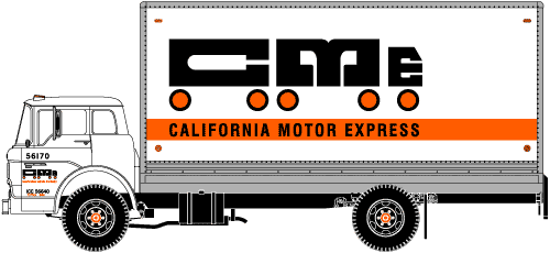 Ready-To-Roll(TM) American Trucks - Ford "C" Cabover Van (Decorated) -- California Motor Express (CME)