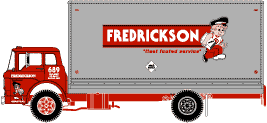 Ready-To-Roll(TM) American Trucks - Ford "C" Cabover Van (Decorated) -- Fredrickson