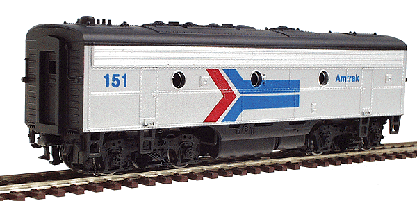 Diesel EMD F7B Powered "Super" w/Flywheel -- Amtrak(R) (silver, black, red, blue)