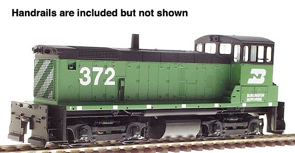 Diesel EMD SW1000 Dummy -- Burlington Northern (green, white)