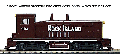 Diesel EMD SW7 "Cow" Dummy -- Rock Island (maroon)