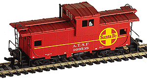 Wide Vision Caboose -- Santa Fe