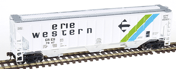 Ready-To-Roll(tm) 54' Pullman Standard 3-Bay Covered Hopper - Assembled -- Erie Western #2