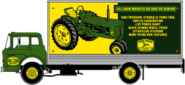 Ready-To-Roll(TM) American Trucks - Ford "C" Cabover Van (Decorated) -- John Deere(TM) 50 & 60 Series Tractors