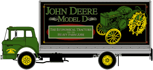 Ready-To-Roll(TM) American Trucks - Ford "C" Cabover Van (Decorated) -- John Deere(TM) Model "D"