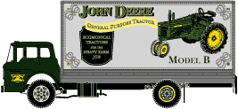Ready-To-Roll(tm) American Trucks - Ford C Cabover Box Van -- John Deere(tm) w/Model B Tractor Logo