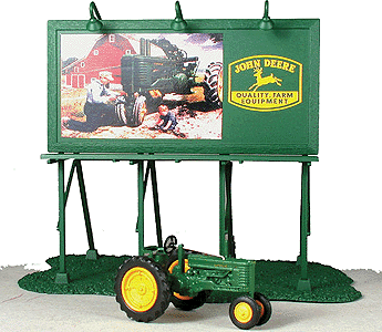American Farm Machinery - Tractors (Diecast, Assembled) -- John Deere(TM) Model "B" Tractor Ready-To-Roll(TM) w/Billboard