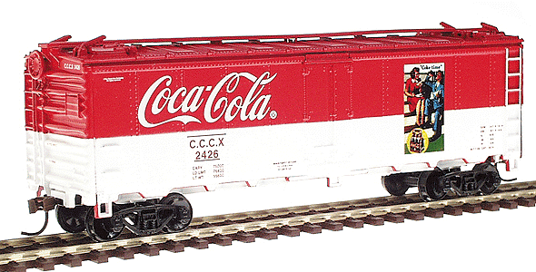 40' Refrigerator Car - Coca-Cola(R) -- #6 C.C.C.X 2426 (red top, white bottom)