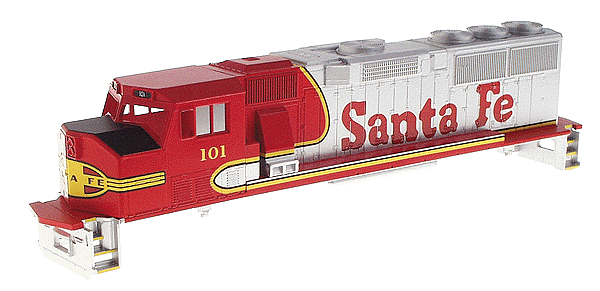 Painted Body Shell - EMD GP60M -- Atchison, Topeka & Santa Fe "Warbonnet" #101