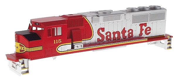 Painted Body Shell - EMD GP60M -- Atchison, Topeka & Santa Fe "Warbonnet" #115