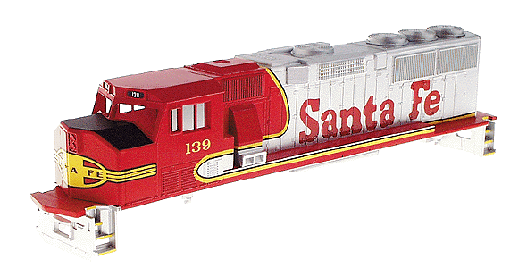 Painted Body Shell - EMD GP60M -- Atchison, Topeka & Santa Fe "Warbonnet" #139