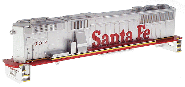 Painted Body Shell - EMD GP60B -- Atchison, Topeka & Santa Fe "Warbonnet" #333