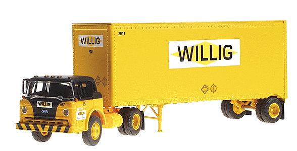 Ready-To-Roll(tm) Ford "C" w/28' Wedge Trailer -- Willig