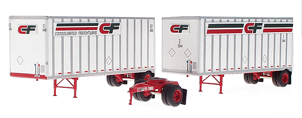 Ready-To-Roll(TM) Two 28' Trailers w/Dolly -- CF