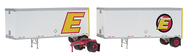 Ready-To-Roll (tm) Two 28' Trailers w/Dolly -- Estes