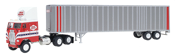 Ready-To-Roll(tm) Tractor/Trailer - Freightliner Cabover w/48' Trailer -- Great Coastal