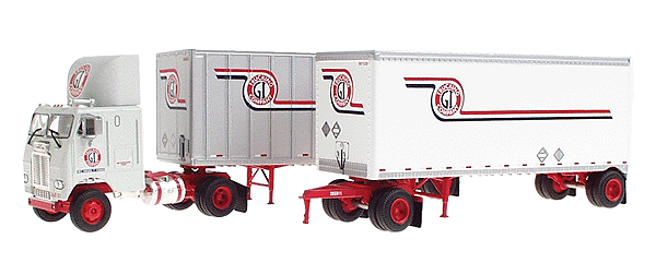 Ready-To-Roll(tm) Freightliner w/2 28' Trailers -- GI Trucking