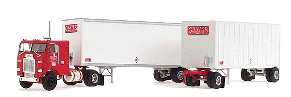 Ready-To-Roll(tm) Freightliner w/2 28' Trailers -- Graves Trucking