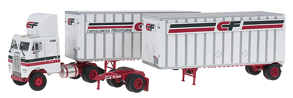 Ready-To-Roll (tm) Freightliner w/2 28' Trailers -- Consolidated Freightways
