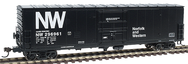 Ready-To-Roll(tm) 50' Superior-Door Boxcar - Assembled -- Norfolk & Western #1 (black)