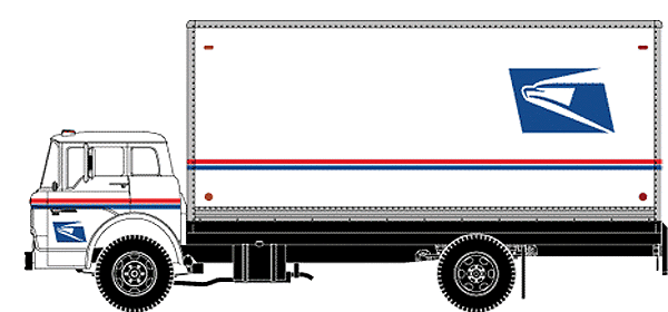 Ready-To-Roll(TM) American Trucks - Ford "C" Cabover Box Van -- United States Postal Service (Modern Eagle Logo)