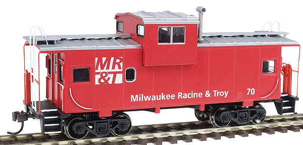 Ready-To-Roll(tm) Wide Vision Caboose - Assembled -- Milwaukee, Racine & Troy - Model Railroader 70th Anniversary